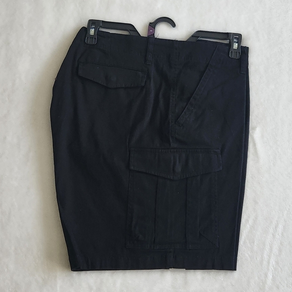 🩳 George Men’s Black Cargo Shorts – Size 44, NWT, 10” Inseam, Comfort Flex - Picture 2 of 14